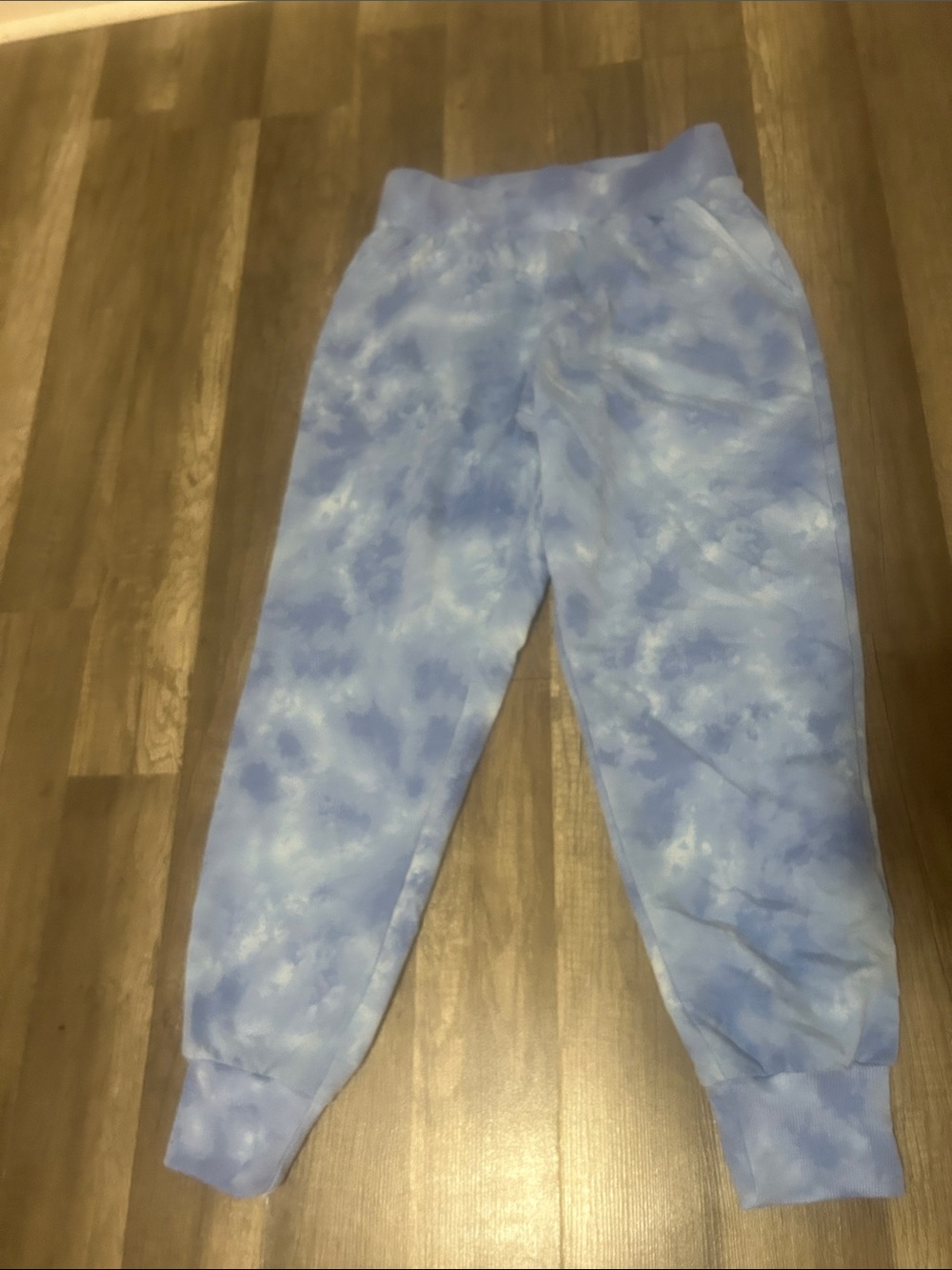 Earth Yoga Women’s Blue Tie-Dye Jogger Pants Size Medium
